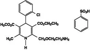 Amlodipine besylate structural formula