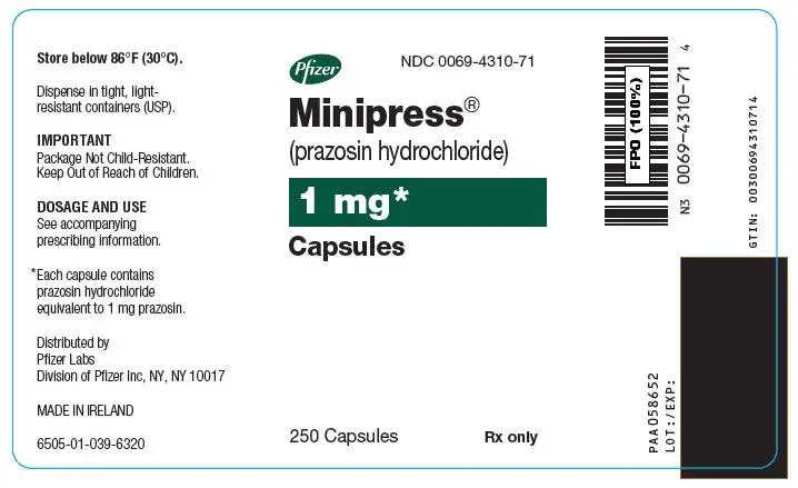 PRINCIPAL DISPLAY PANEL - 1 mg Capsule Bottle Label