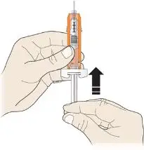 As you push the plunger up, air and extra medication is removed, so you receive your prescribed dose.