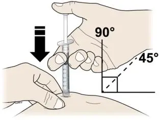 Using slow and constant pressure, push the plunger until it reaches the bottom. 