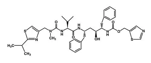 Chemical structure for ritonavir.