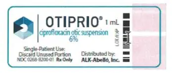 PRINCIPAL DISPLAY PANEL
NDC 0268-8200-01
Rx Only
OTIPRIO
