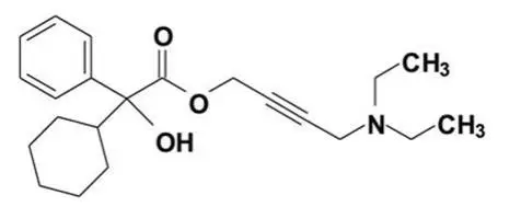 The structural formula for Oxybutynin is an antispasmodic, anticholinergic agent. Oxybutynin is administered as a racemate of R- and S-isomers. Chemically, oxybutynin is d, l (racemic) 4-diethylamino-2-butynyl phenylcyclohexylglycolate. The empirical formula of oxybutynin is C22H31NO3. 