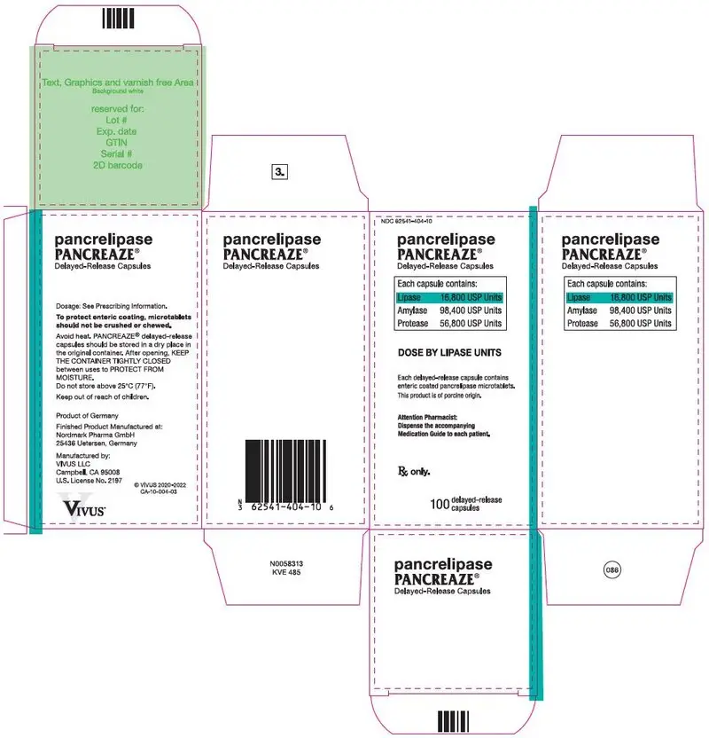 PRINCIPAL DISPLAY PANEL - 100 Capsule Bottle Carton - NDC 62541-404-10