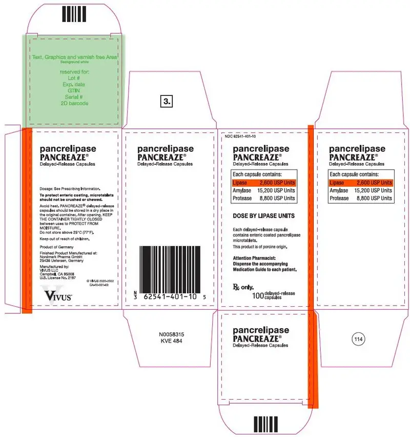 PRINCIPAL DISPLAY PANEL - 100 Capsule Bottle Carton - NDC 62541-401-10