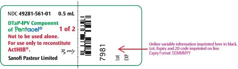 PRINCIPAL DISPLAY PANEL - 0.5 mL Vial Label - 561