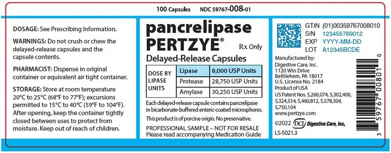 PRINCIPAL DISPLAY PANEL - 100 Capsule Bottle Label - 59767-008