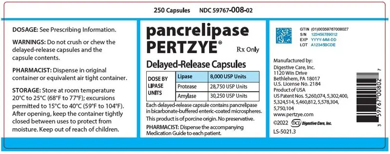 PRINCIPAL DISPLAY PANEL - 250 Capsule Bottle Label - 59767-008