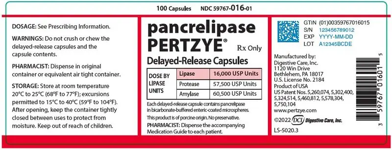 PRINCIPAL DISPLAY PANEL - 100 Capsule Bottle Label - 59767-016