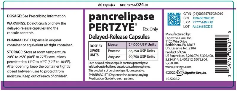 PRINCIPAL DISPLAY PANEL - 80 Capsule Bottle Label - 59767-024