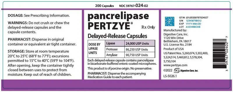 PRINCIPAL DISPLAY PANEL - 200 Capsule Bottle Label - 59767-024