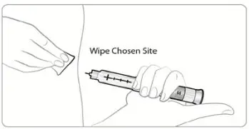 Figure R - 120mcg pull needle out