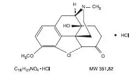 oxycodone hydrochloride chemical structure