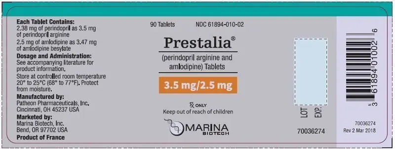 PRINCIPAL DISPLAY PANEL - 3.5 mg/2.5 mg Tablet Bottle Label