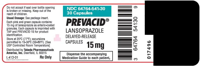 PRINCIPAL DISPLAY PANEL - 15 mg Capsule Bottle Label