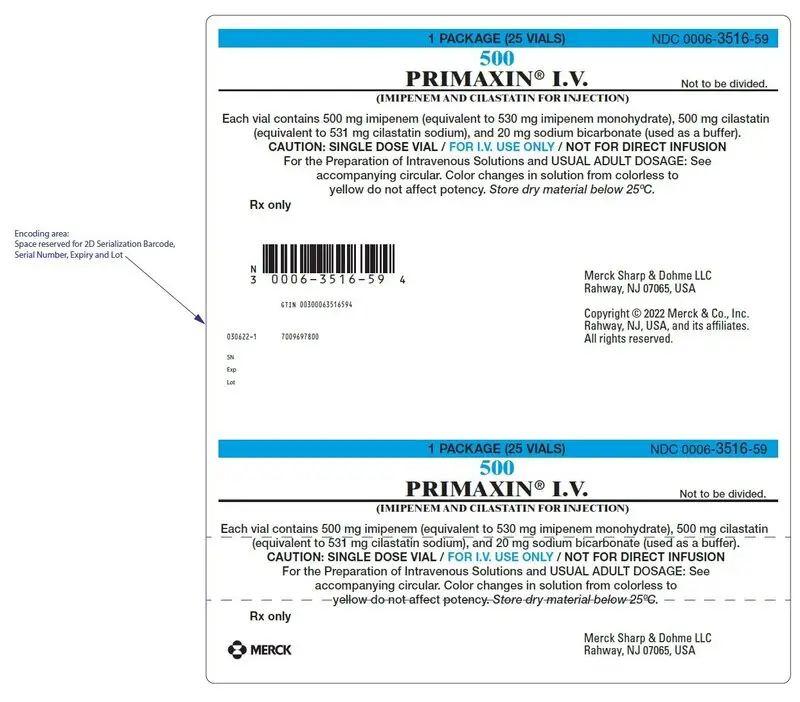 PRINCIPAL DISPLAY PANEL - 500 mg Vial Package