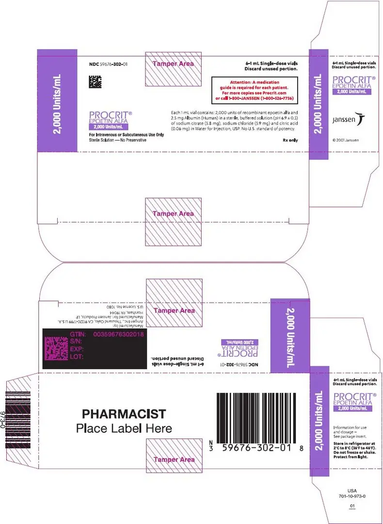 Principal Display Panel - 2,000 Unit Vial Carton