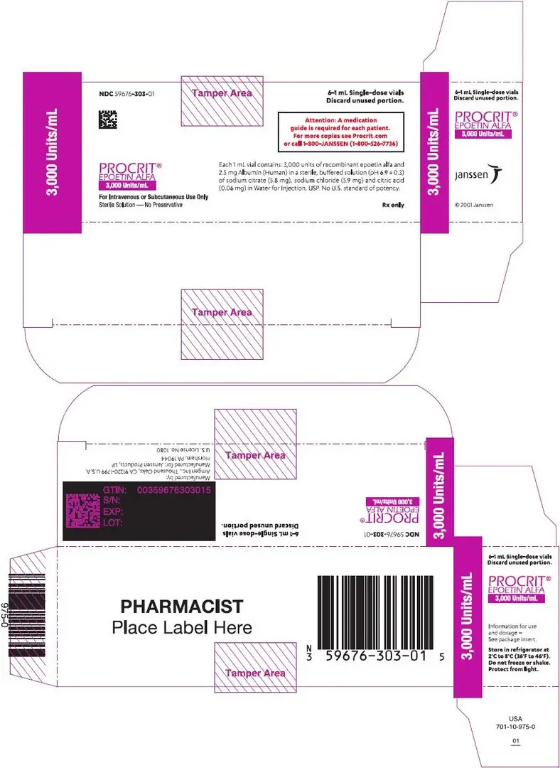 Principal Display Panel - 3,000 Unit Vial Carton