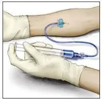 Insert needle into vein, remove tourniquet and slowly infuse RECOMBINATE. Do not infuse any faster than 10 mL per minute.