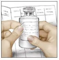 Remove peel-off label from RECOMBINATE vial and place in log book.