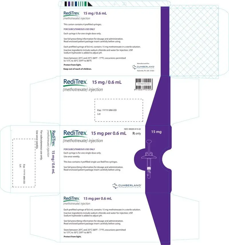 Principal Display Panel – 15 mg/0.6 mL Case Label
