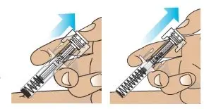 Guide to parts - Prefilled Syringe use.