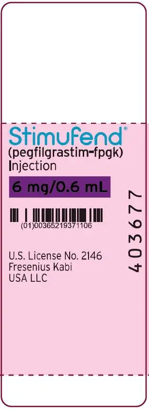 PACKAGE LABEL – PRINCIPAL DISPLAY – STIMUFEND – 0.6 mL Single-Dose Prefilled SYRINGE LABEL
