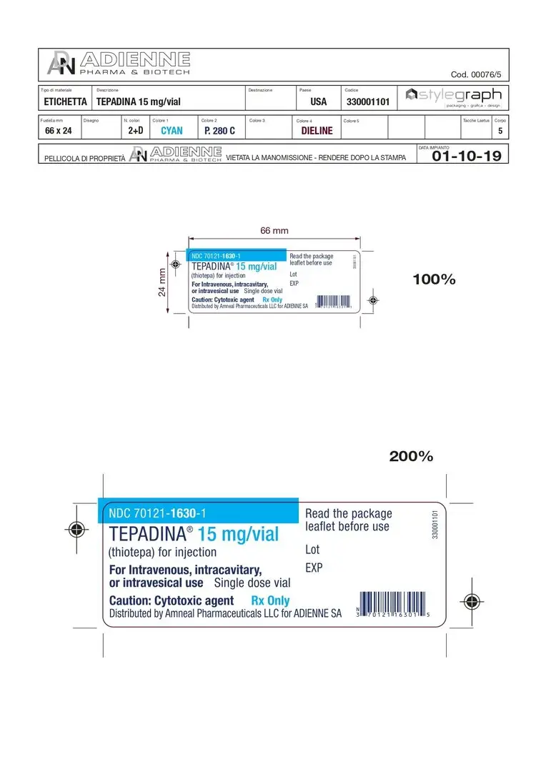 Tepadina 15 mg Label NDC: 70121-1630-1