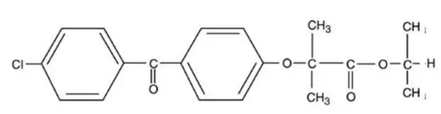 TRICOR (fenofibrate tablets), is a lipid regulating agent available as tablets for oral administration. Each tablet contains 48 mg or 145 mg of fenofibrate. The chemical name for fenofibrate is 2-[4-(4-chlorobenzoyl) phenoxy]-2-methyl-propanoic acid, 1-methylethyl ester with the following structural formula: 