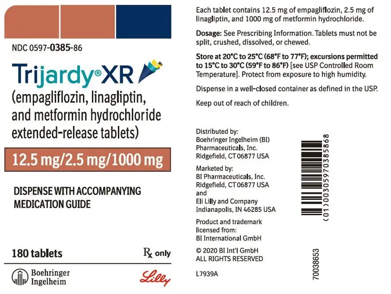 PRINCIPAL DISPLAY PANEL - 12.5 mg/2.5 mg/1000 mg Tablet Bottle Label