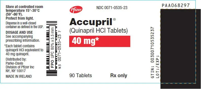 PRINCIPAL DISPLAY PANEL - 40 mg Tablet Bottle Label