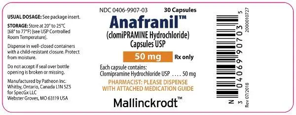 PACKAGE LABEL - PRINCIPAL DISPLAY PANEL - 50 mg Bottle