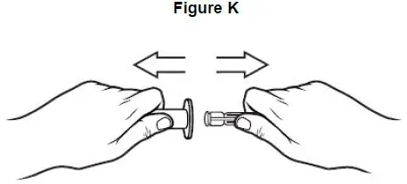 image of removing the plunger from the barrel of the oral syringe