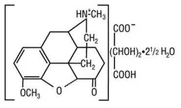 Hydrocodone Bitartrate Structure