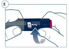 Figure E: Turn the dose selector clockwise.