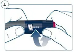 Figure L: Turn the selector to correct a wrong dose.