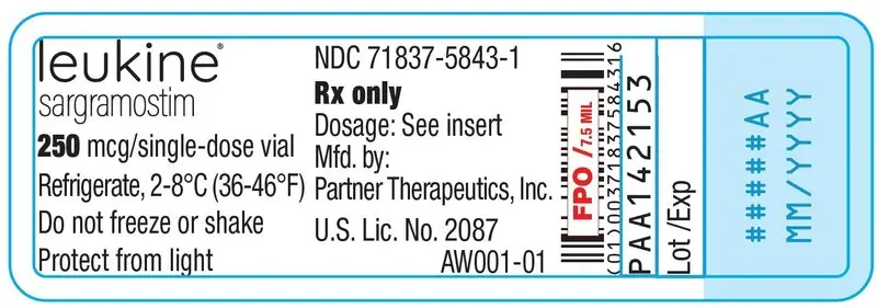 250 mcg Lyophilized Powder for Injection Vial Label