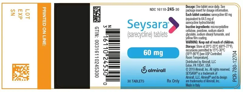 60 mg 30-count Bottle Label