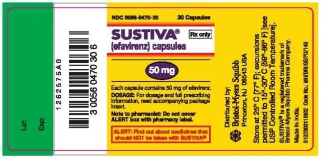 sustiva 50mg label