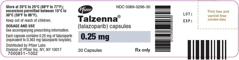 PRINCIPAL DISPLAY PANEL - 0.25 mg Capsule Bottle Label