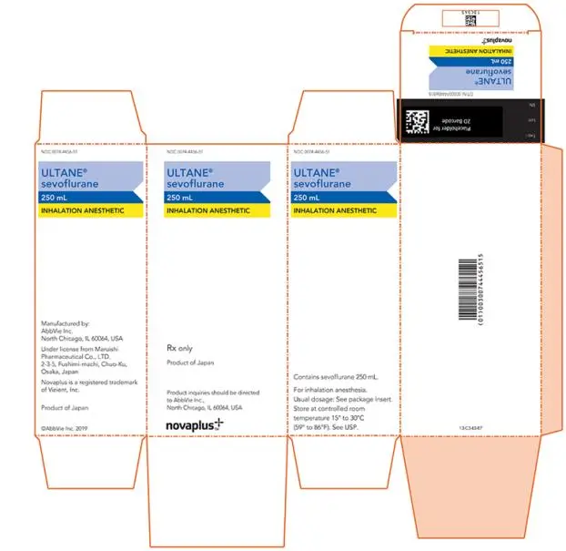 NDC 0074-4456-51 
ULTANE®
sevoflurane 
250 mL 
INHALATION ANESTHETIC 
Rx only 
Product of Japan 
Product inquiries should be directed 
to AbbVie Inc., 
North Chicago, IL 60064 USA
novaplusTM 
