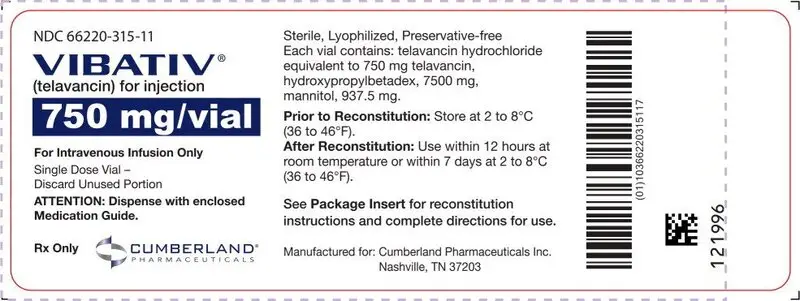 Principal Display Panel - 750 mg/vial Vial Label
