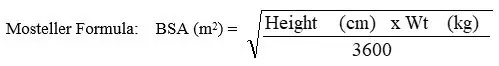 Mosteller Formula