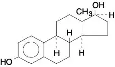 Estradiol structural formula 
							