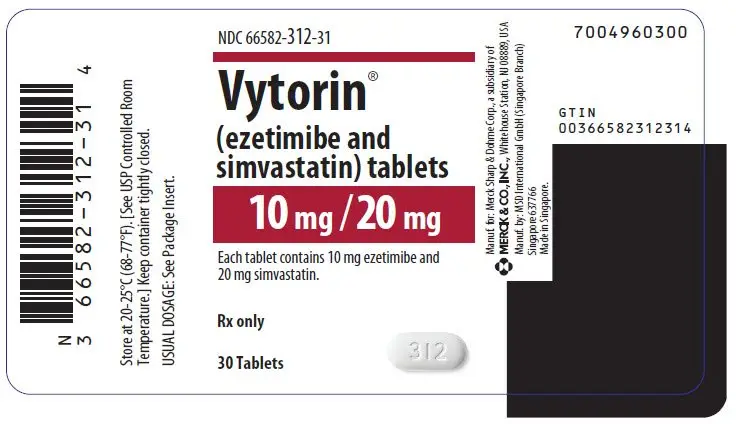 PRINCIPAL DISPLAY PANEL - 10 mg /20 mg Tablet Bottle Label