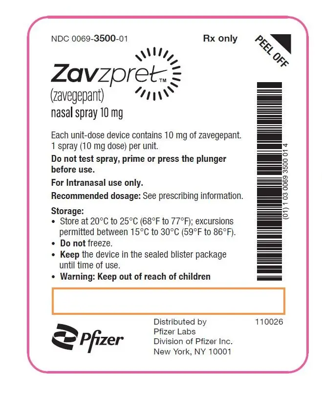 PRINCIPAL DISPLAY PANEL – Nasal Spray Blister Foil Label