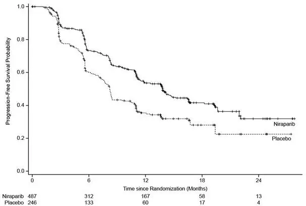 Figure 2. Progression-Free Surivival in the Overall Population (Intent-to-Treat Population, n=733)