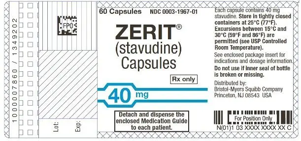 Image Zerit 40 mg Label