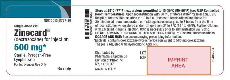 PRINCIPAL DISPLAY PANEL - 500 mg Single-Dose Vial Label