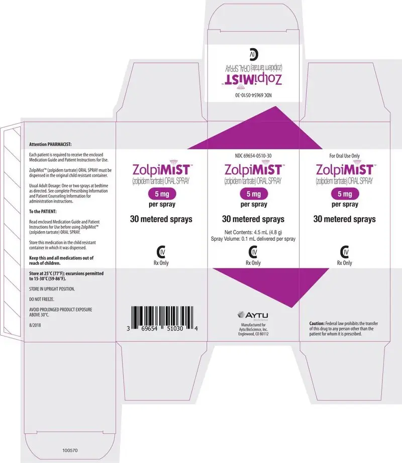 Principal Display Panel - Zolpimist 30 Carton Label 